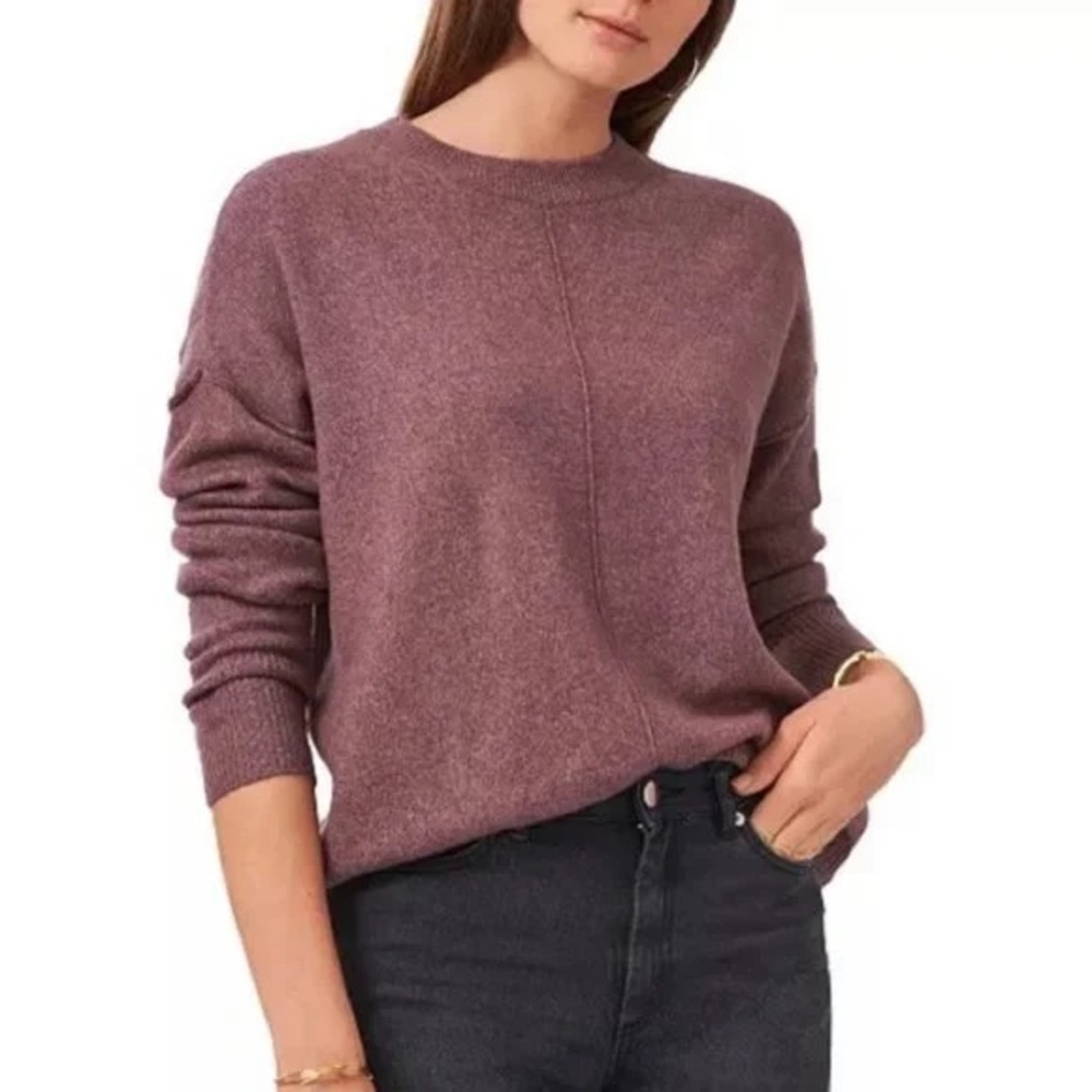 Vince Camuto Purple Crew Neck Sweater